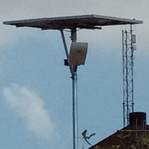 street light with solar panel and battery